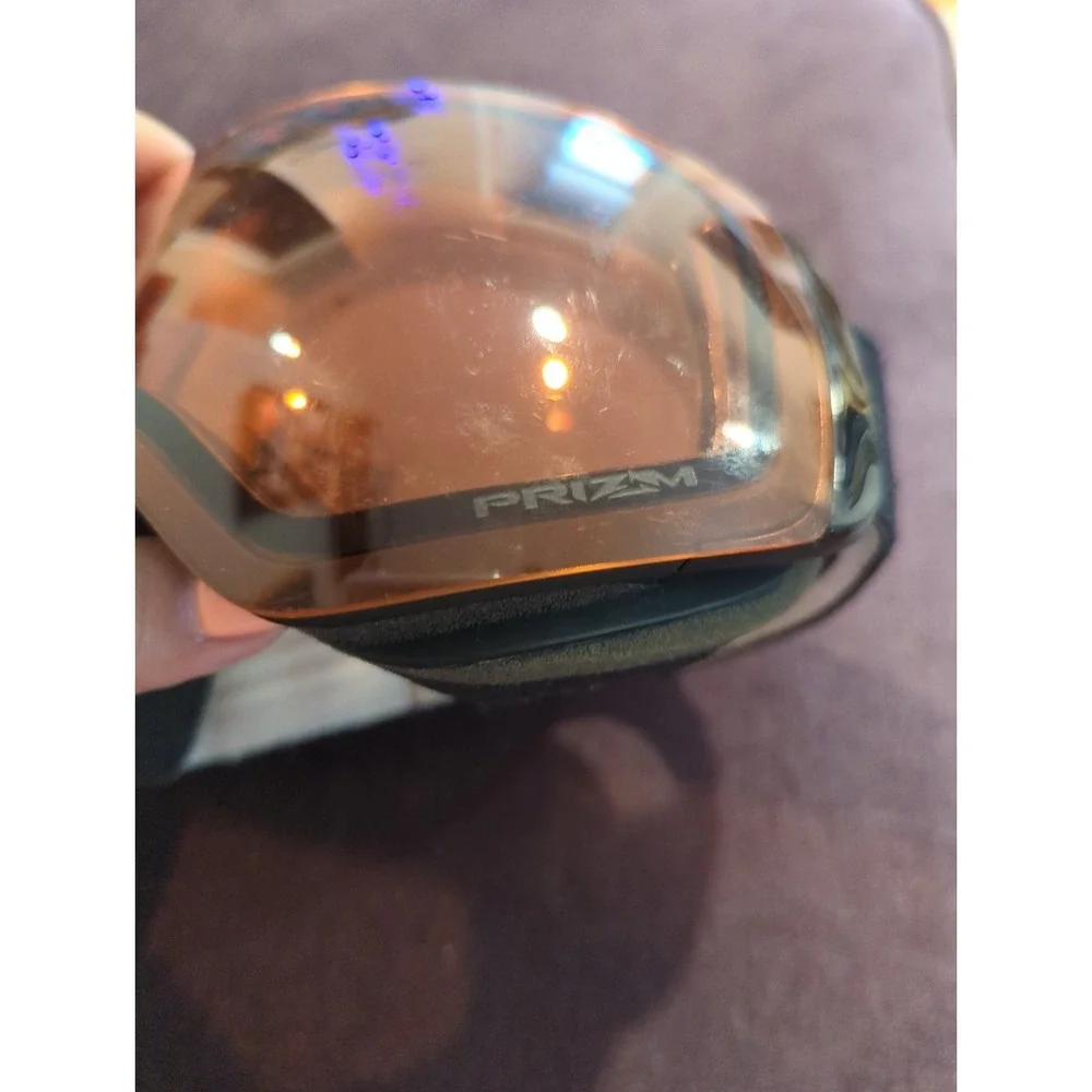 Oakley PRIZM Snow Ski Goggles Black White Amber Lens Snowboard Winter